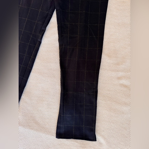 THEORY Navy Blue Checkered Straight Leg Slacks Women’s Pants Trousers - Picture 6 of 13